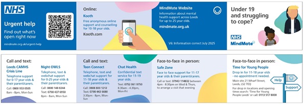 NHS Information on who to call for help